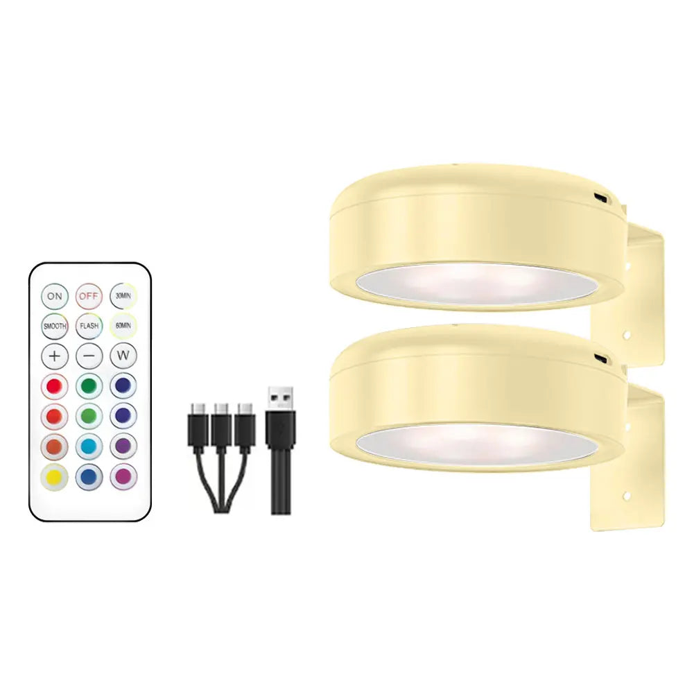 LED Light Magnetic Spotlight Rechargeable Wall Light Wireless Picture Light No Punch Reading Light Bedroom Bedside Light