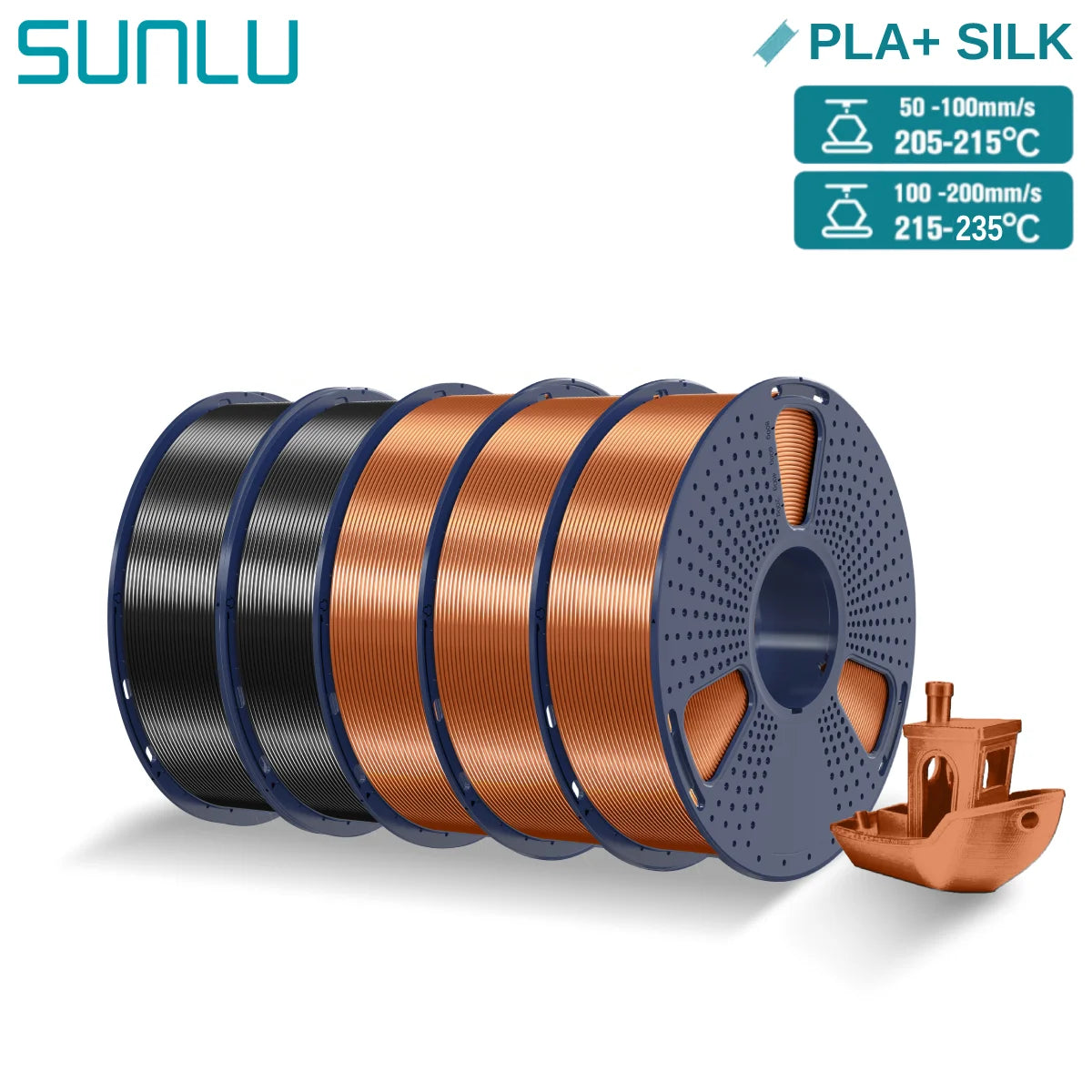5KG Pla Plus Silk 3D Filament, 1.75mm Shiny Silk Texture High Toughness, 3D Printing Filaments for 3D Printer, Fast Shipping