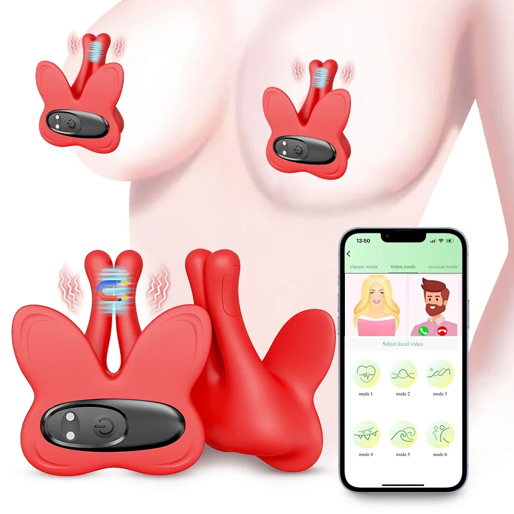 Nipple Clip Toys, Stimulator Vagina, Vibration Masturbation Tools for Women Vibrator Sex Games Couple Adult Erotica Product Toys