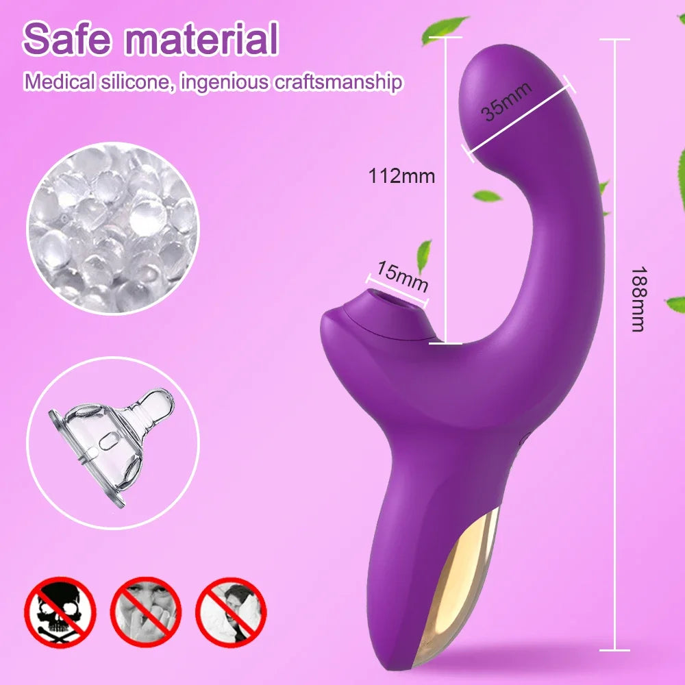 Sex Toy G Spot, Sucking Vibrator for Women, Clitoris Stimulator Vibration Dildo Vibrator Penetration Vagina Vibrator Toys
