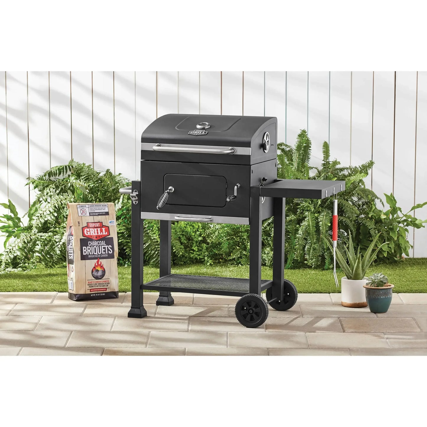 Heavy Duty 24-inch Charcoal Grill, Black