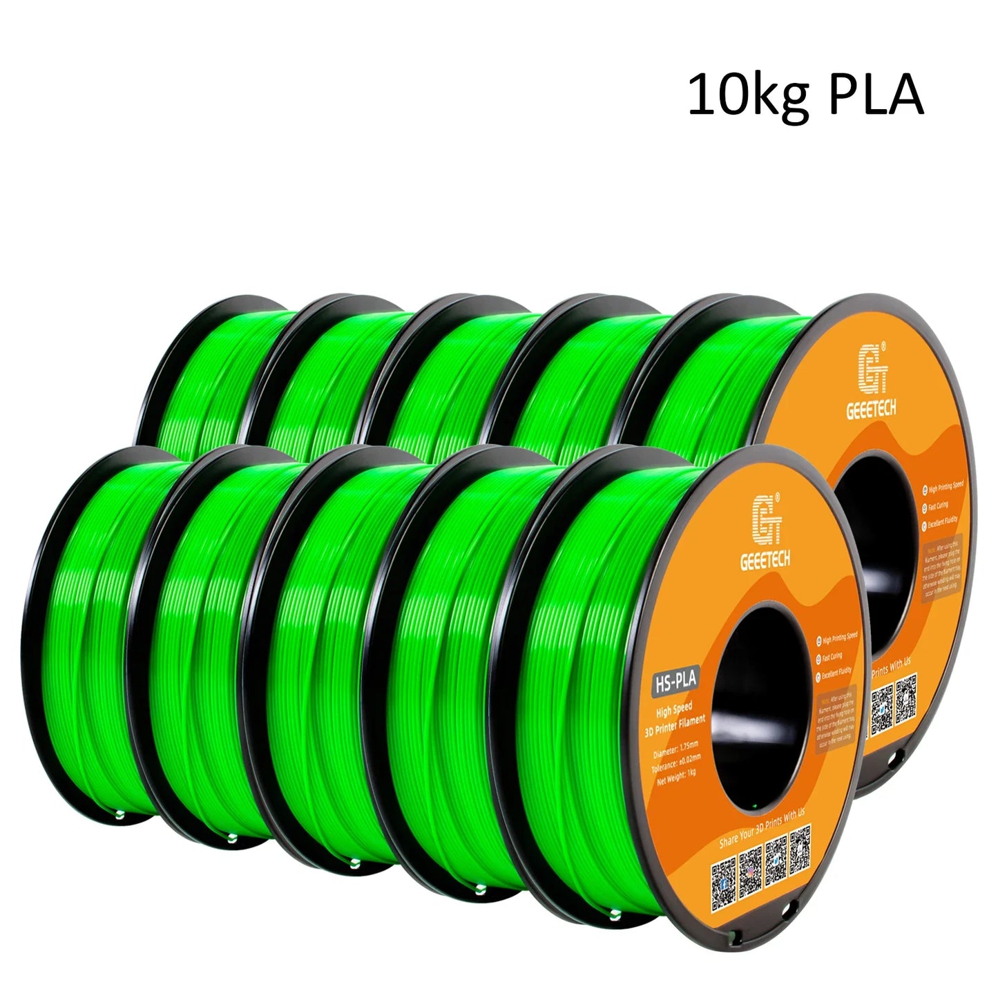 10Kg High Speed PLA 3d priner Filament 1kg 1.75mm, faster curing & printing speed, higher printing quality