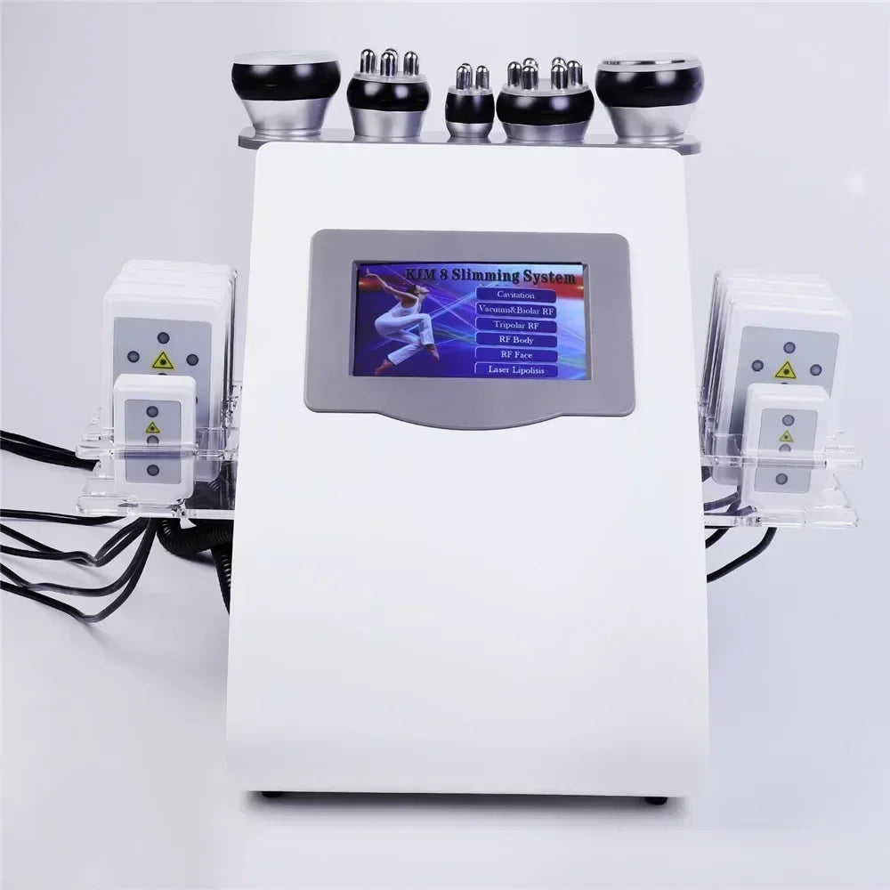 Anti-Wrinkle & Ultrasonic Body Slimming Machine, RF Tool 40K Cavitation  Multi-Polar  Rejuvenation Skin Lift Tighten
