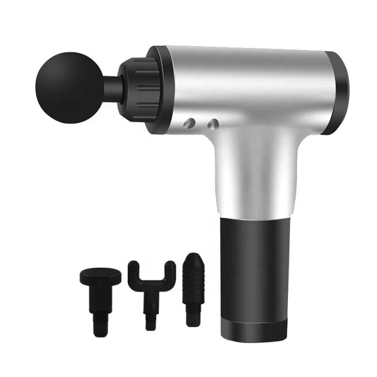 Electric Fascial Massage Gun, Muscle Massager For Pain 6 Adjustable Levels 4 Massage Heads, Neck And Back Massager