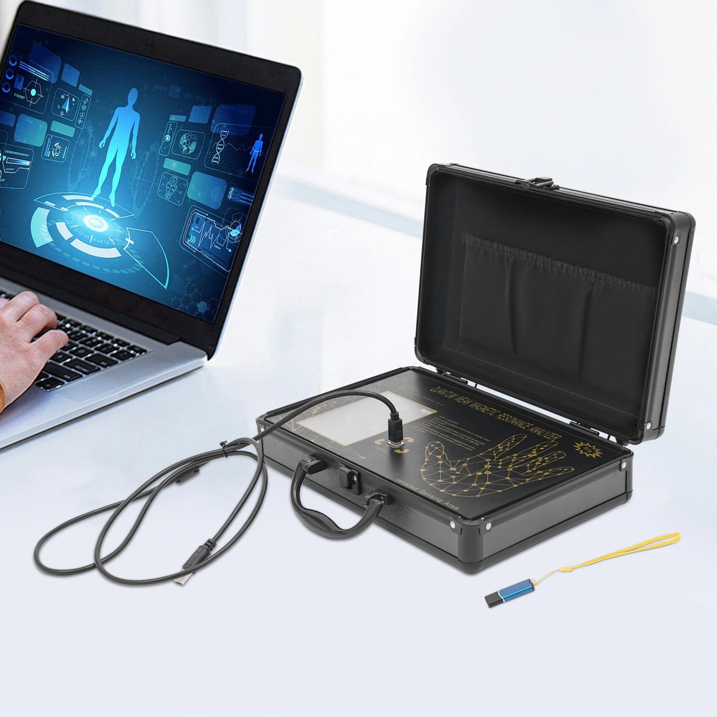 Quantum Analyzer Machine Magnetic Resonance Body Scanner Analyzer Health Detector Palm Touch Full Body Analysis Sub-Health Test