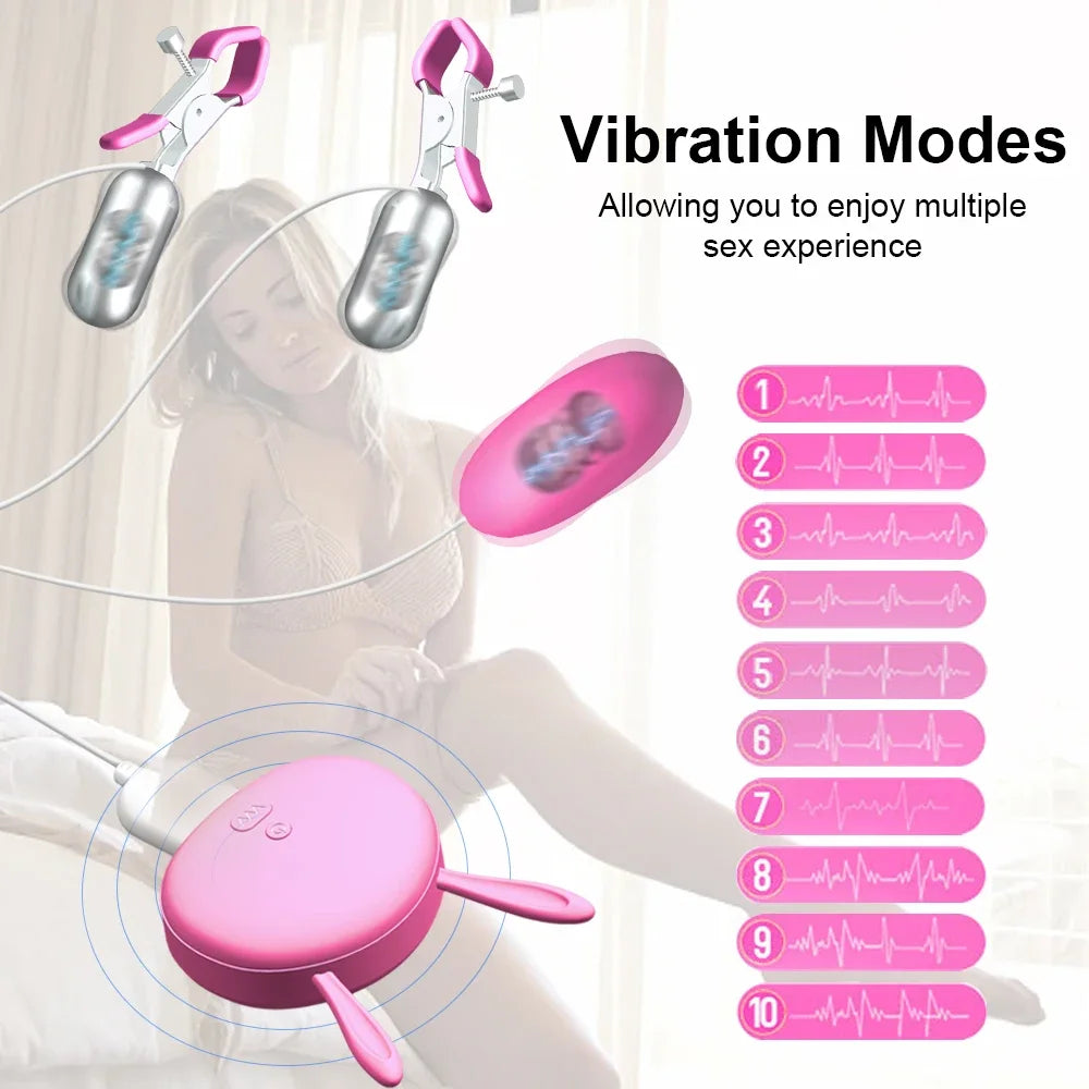 Nipple Clip Toys, Stimulator Vagina, Vibration Masturbation Tools for Women Vibrator Sex Games Couple Adult Erotica Product Toys