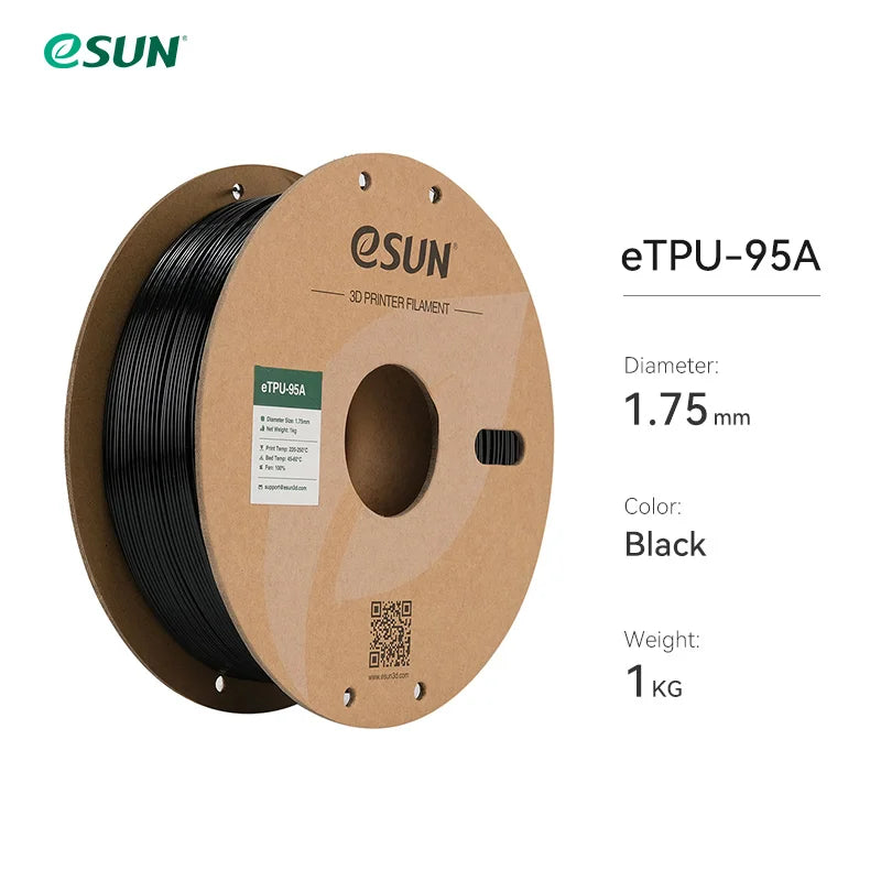Flexible TPU Filament 1.75mm,TPU 95A 3D Printer Filament 1KG 2.2 LBS Spool 3D Printing Material TPU 95A  For 3D Printers