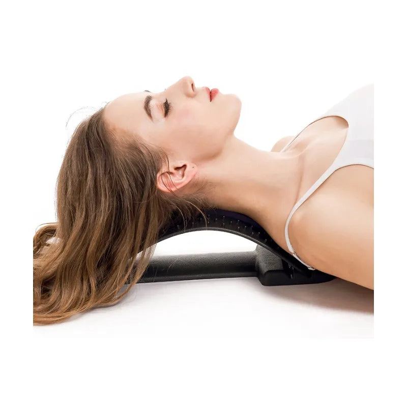 Back Massager, Magnetotherapy, Multi-Level Adjustable Stretcher Waist Neck Fitness Lumbar Cervical Spine Support Pain Relief