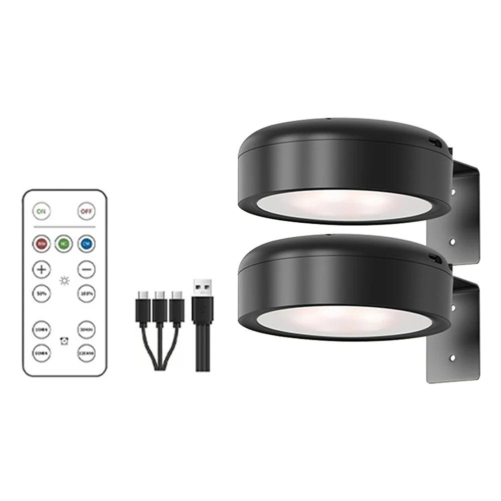 LED Light Magnetic Spotlight Rechargeable Wall Light Wireless Picture Light No Punch Reading Light Bedroom Bedside Light