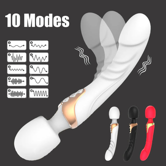Powerful AV Vibrator, Dildos Magic Wand for Women, 10 Modes Clitoris Stimulator, G Spot Vagina Massager Adult Sex Toys for Woman