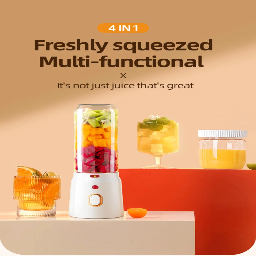 Multifunctional Portable Juicer - Lithium-Ion Battery Operated, Works as Blender & Citrus Juice Extractor for Dorm Use