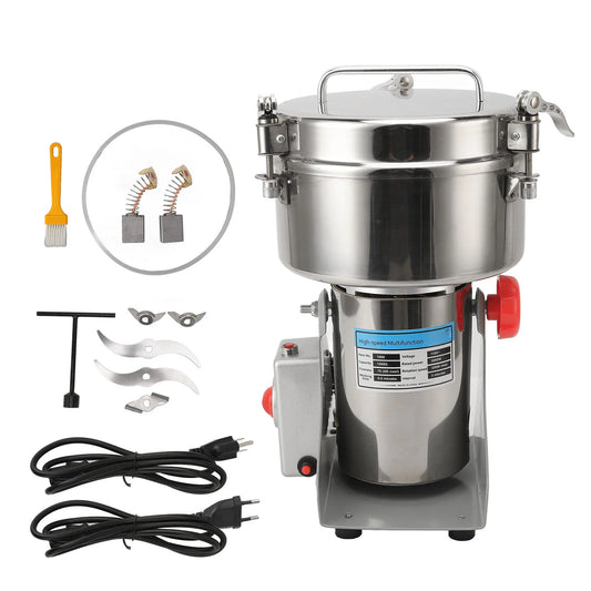 1000g Electric Grinding Machine High Speed Swing Commercial Grain Mill Grinder for Spices Coffee Beans Seasonings Rice