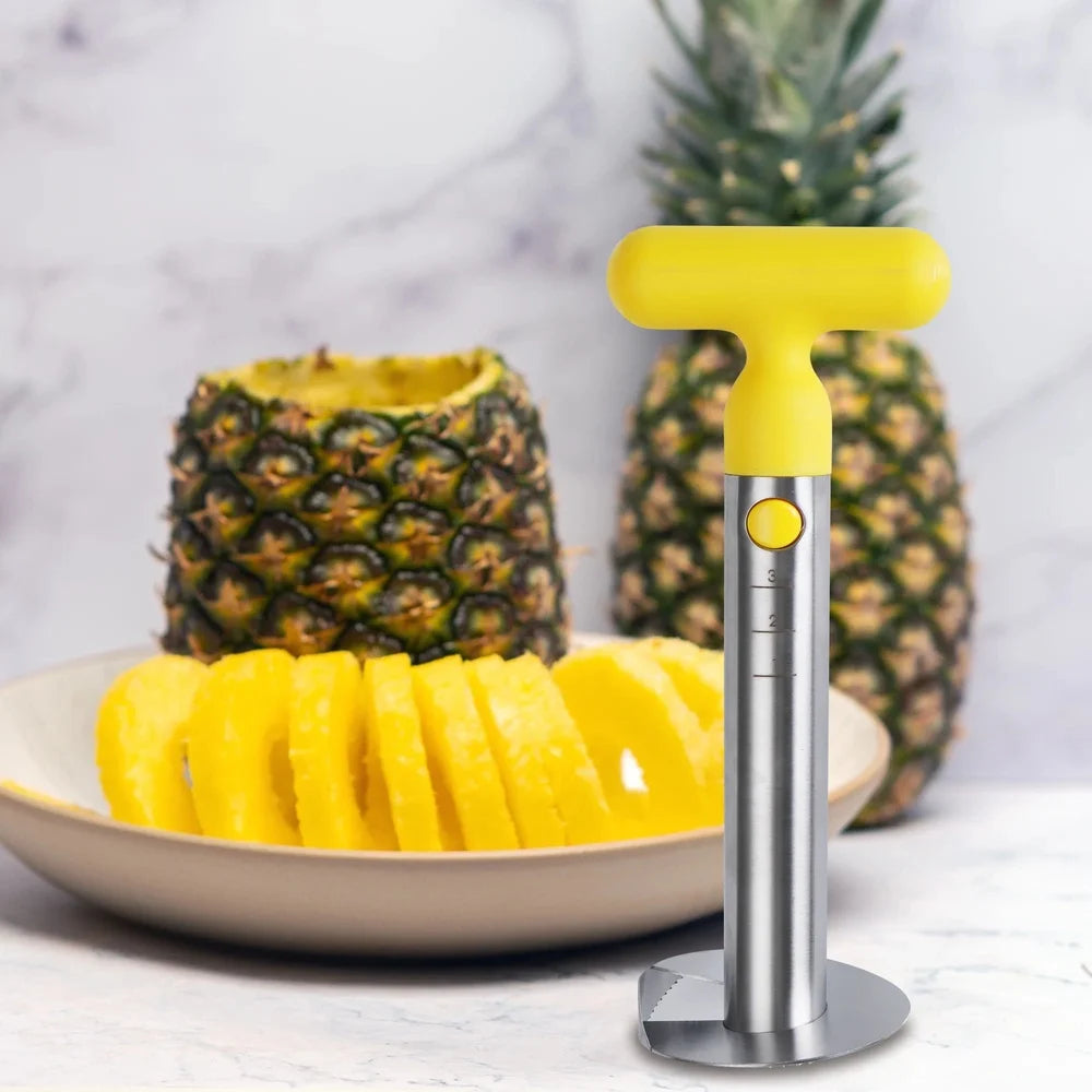 10 Inch Pineapple Corer Stainless Steel Slicer Ergonomic Handle Fruit Cutter Pineapple Peeler Kitchen Gadget Easy Coring