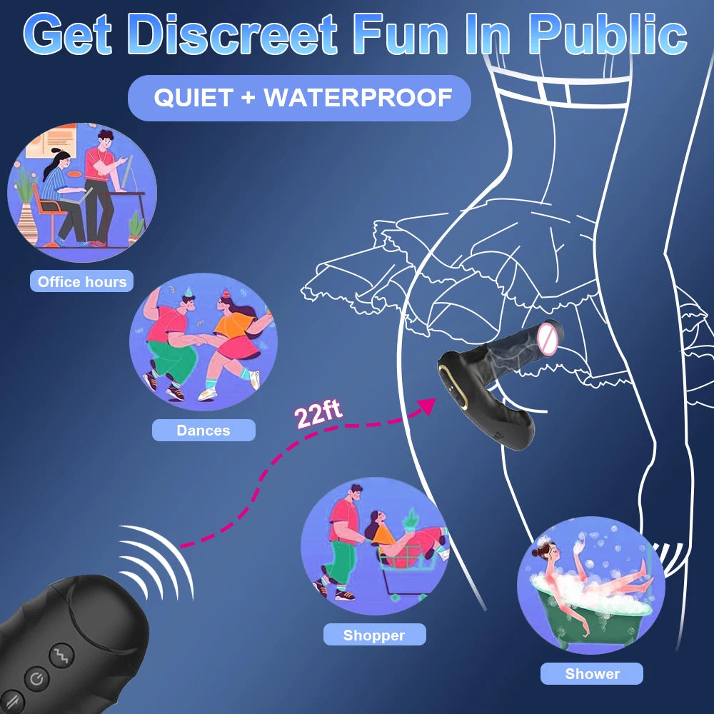 Wireless Remote-Control Simulation, Dildo Vibration, Massager Female Clitoris, G point, Anal Stimulation Adult Sex Toy for Women