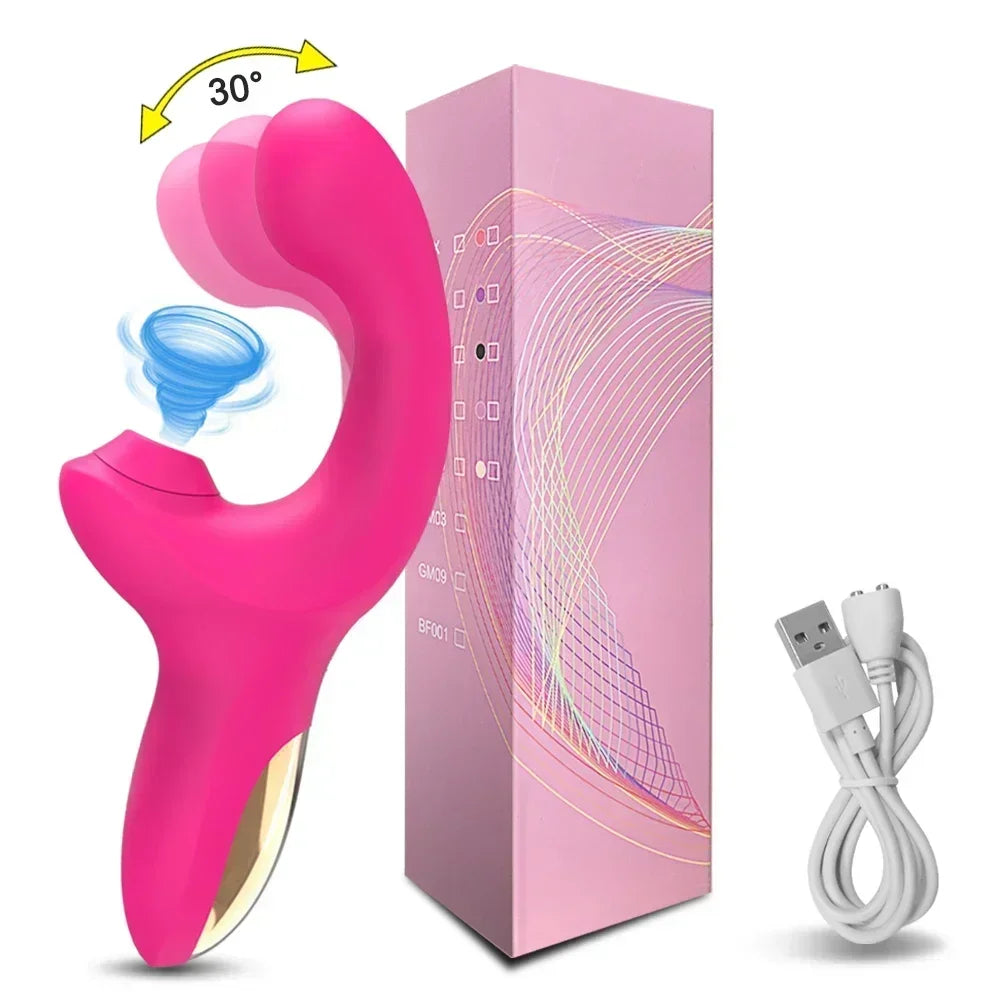3 in 1 Clit Sucker Dildo Vibrator for Women, Clitoris Stimulator, G Spot Tongue Licking Vacuum Massager Sex Toys Adult Goods 18+