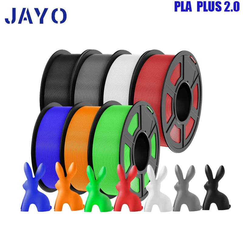 pla plus 2.0 3d printer filaments, 7rolls 1.75mm multi-color 3D printing material for 100% bubble free and FDM 3D printer