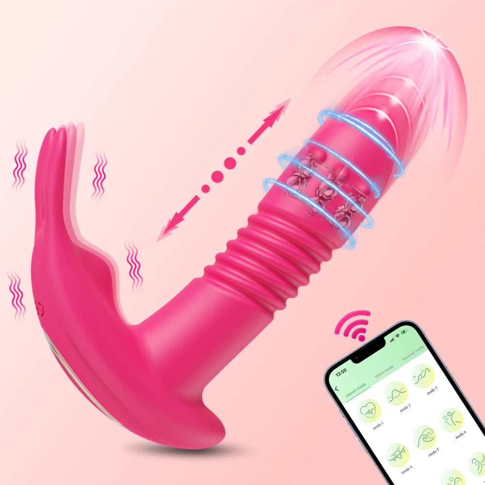 Vagina Vibrator, Clitoris Stimulator, Dildo Vibrator, Sex Toy, Wearable Panties Vibrator, APP Bluetooth Control, Adult Sex Toys Women