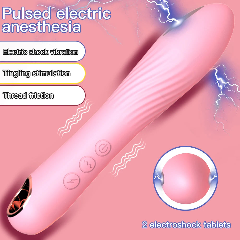 Electric Shock Bullet Vibrators For Women, AV Wand Dildo, Anal, G Spot, Clitoris Stimulator, Vibrating Finger, Vibrator Adult Sex Toys