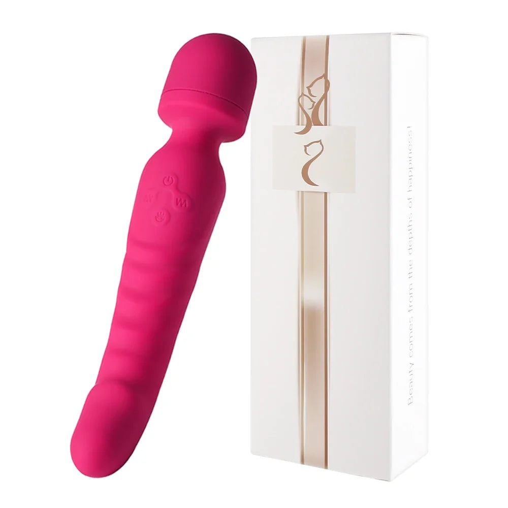 Dildo Vibrator 360° Rotation AV Heating Vibrator Magic Wand Clitoris Stimulator Female G-Spot Massager Adult Sex Toy for Women