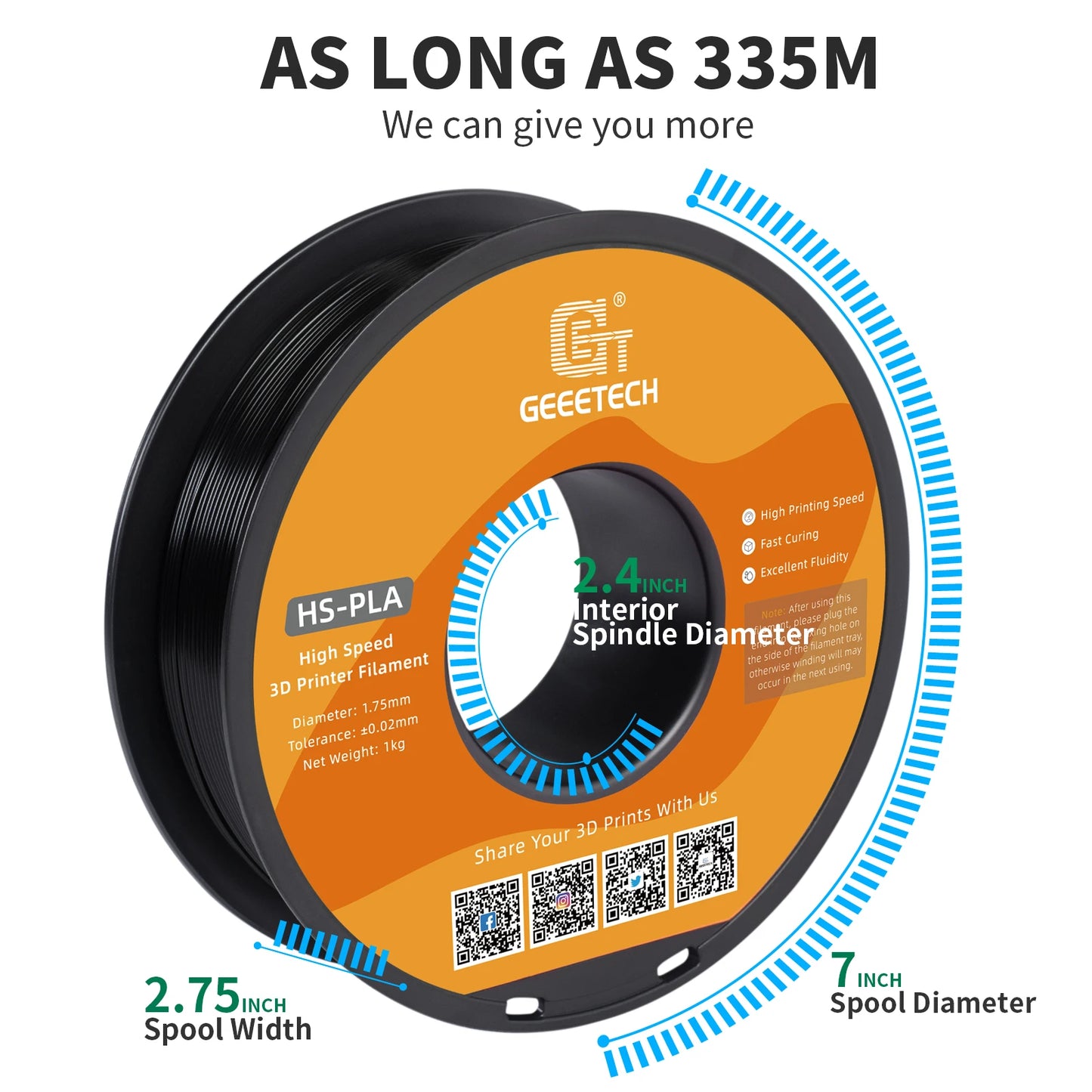 10Kg High Speed PLA 3d priner Filament 1kg 1.75mm, faster curing & printing speed, higher printing quality