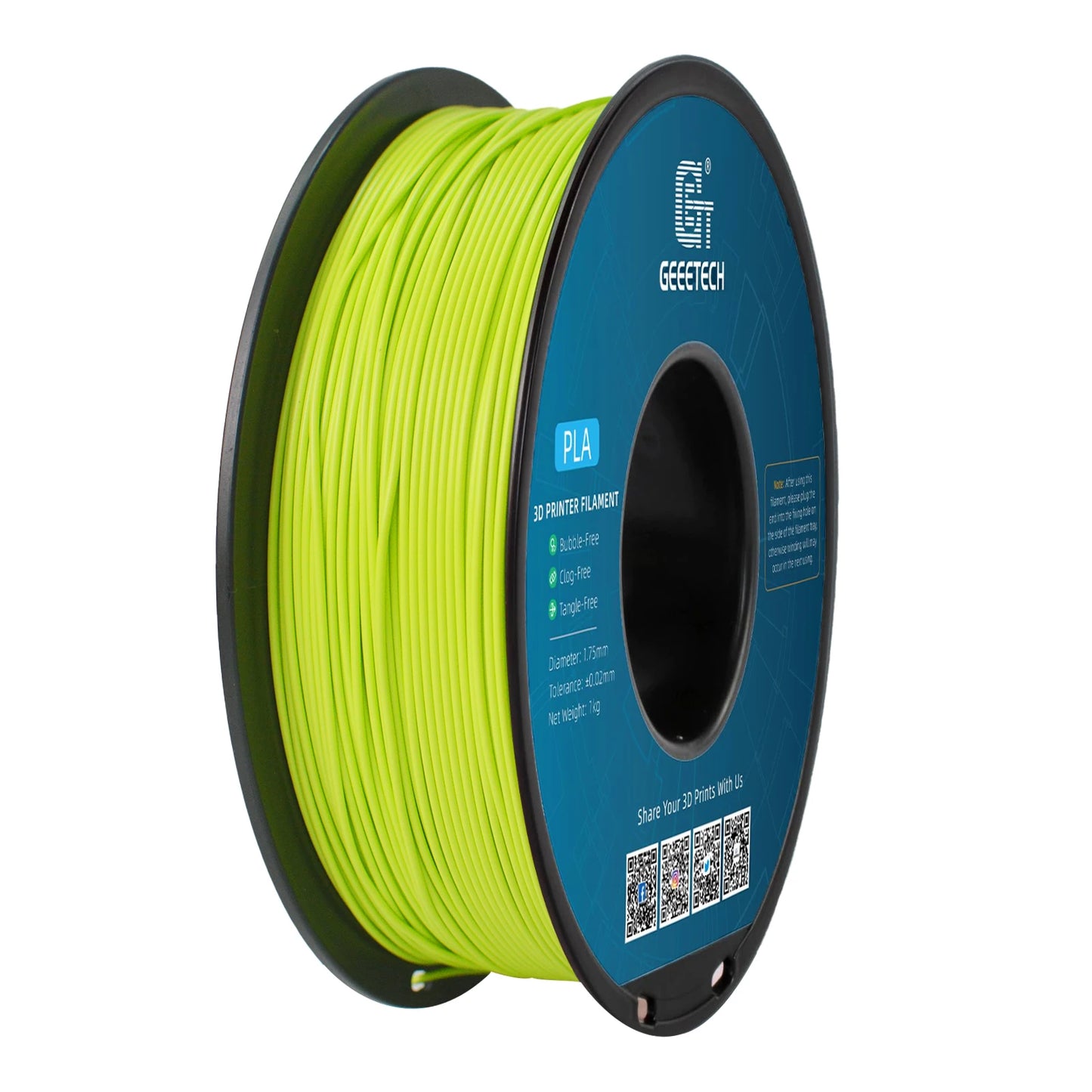 Standard PLA Filament 1kg 1.75mm 3D Printer Plastic Material, Accuracy 0.03mm, Fit Most FDM Printer