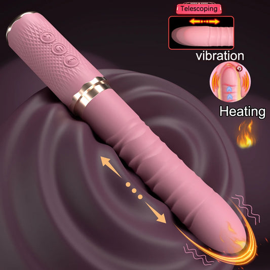 Dual motor, Realistic Thrusting Dildo, Vibrator With Heating,10 mode Sex Toys  Vibrator Clitoral Stimulator For Anal Stimulation
