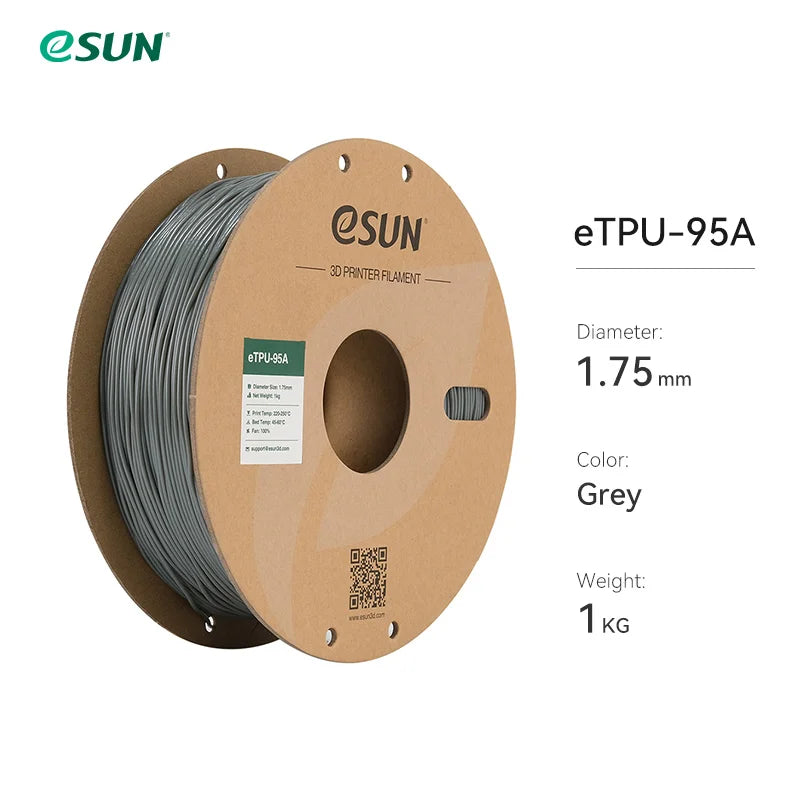 Flexible TPU Filament 1.75mm,TPU 95A 3D Printer Filament 1KG 2.2 LBS Spool 3D Printing Material TPU 95A  For 3D Printers