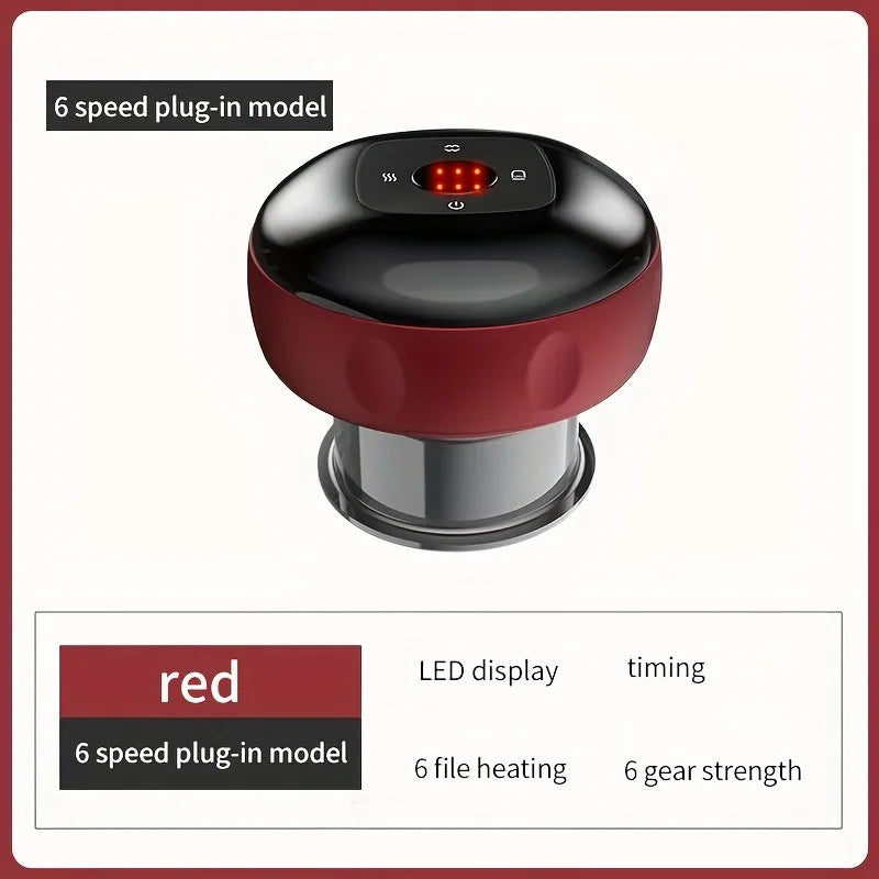 "Wireless Charging Intelligent Vacuum Cupping Device with High Suction & Hot Compress"