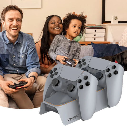 For PS5 Dual Controller Charging Dock with Light Dual Fast Charger Controller Charger Station for PlayStation 5 Gamepad