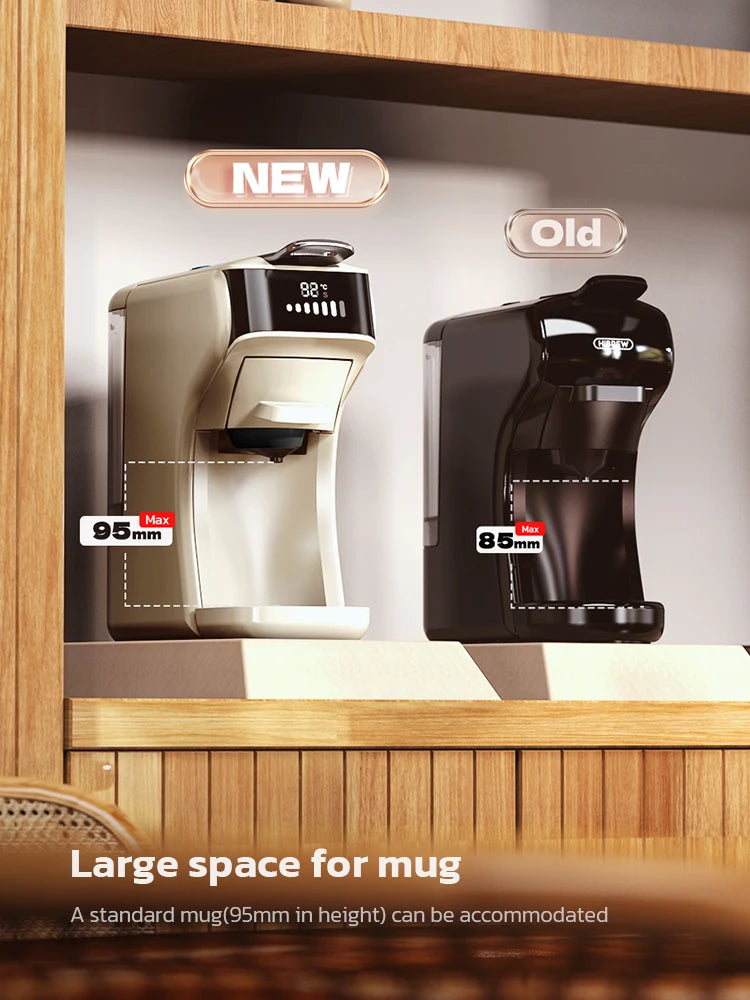 6in1 Capsule Coffee Machine, Hot/Cold Multiple Espresso, Cafeteria Cappuccino Coffee Maker, Dolce Gusto Nespresso Powder