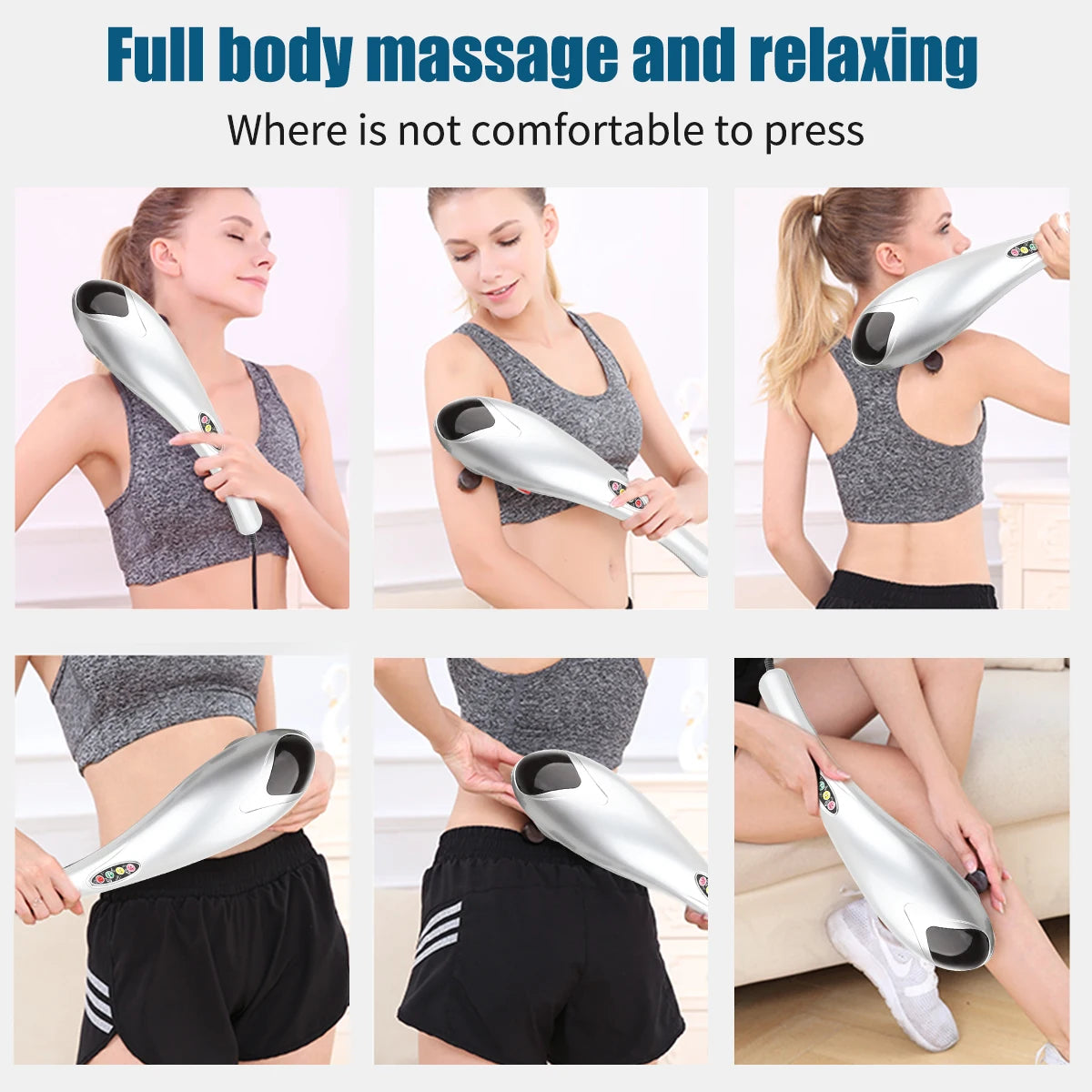 Electric Dolphin Back Vibration Infrared Stick Cervical Body muscle Massage Hammer