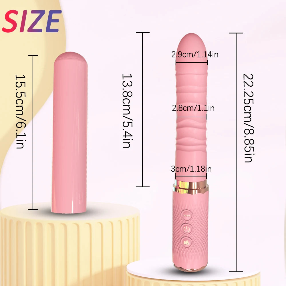 Dual motor, Realistic Thrusting Dildo, Vibrator With Heating,10 mode Sex Toys  Vibrator Clitoral Stimulator For Anal Stimulation