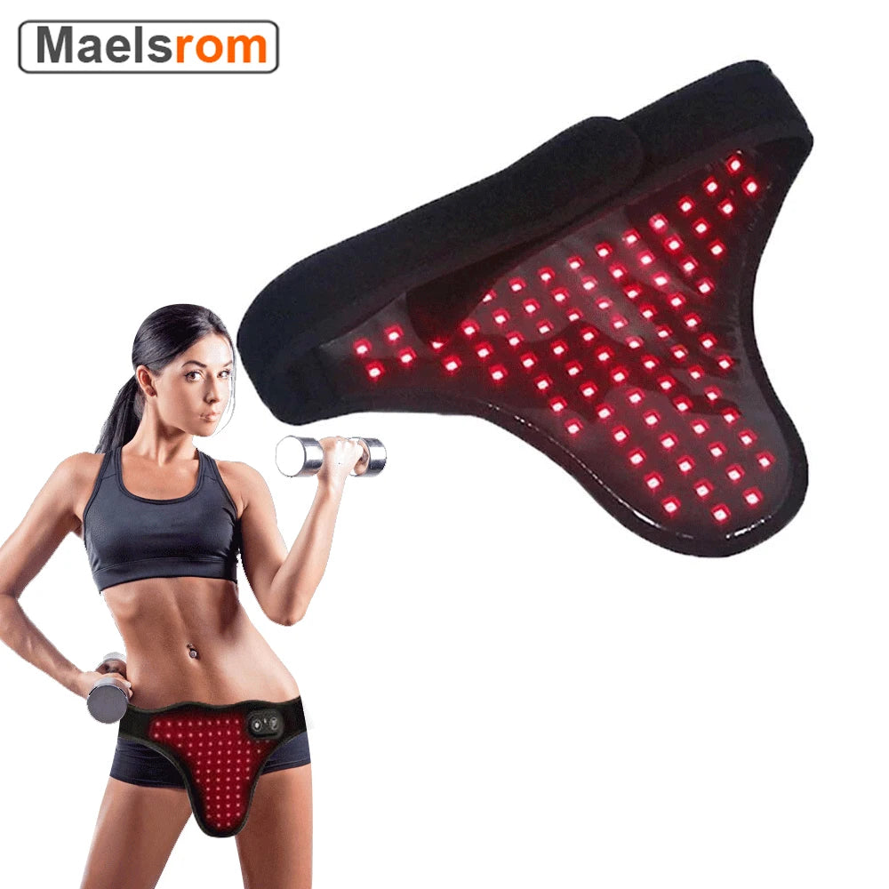 Red Light Therapy Belt 660nm & 850nm Heating Massage for Prostate Therapy Device Abdomen Hand Pain Relief Hormonal Balance USB-C