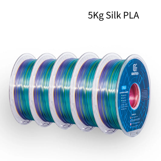 5Kg 3D Silk PLA Filament 1.75mm High Gloss Surface Neat Wrapped Dimensional Accuracy /-0.02mm Vacuum Packaging