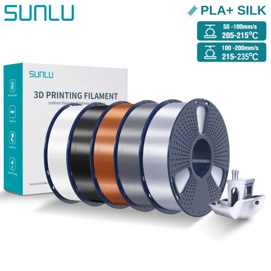 5KG Pla Plus Silk 3D Filament, 1.75mm Shiny Silk Texture High Toughness, 3D Printing Filaments for 3D Printer, Fast Shipping