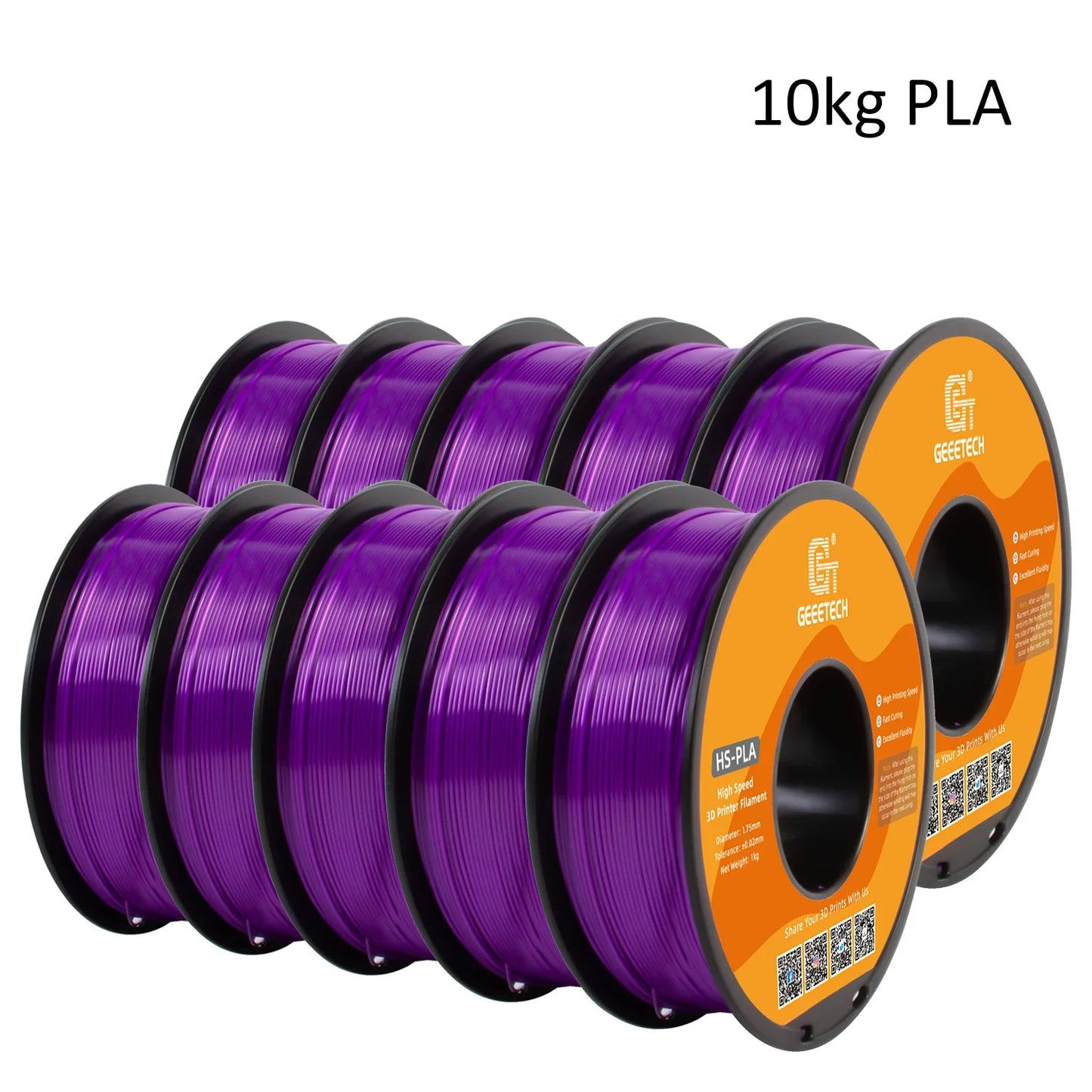 10Kg High Speed PLA 3d priner Filament 1kg 1.75mm, faster curing & printing speed, higher printing quality
