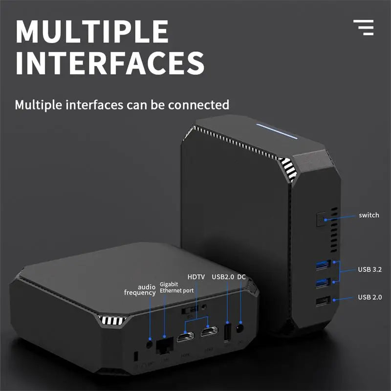 Mini PC Intel N150/N100 CPU Windows 11 Mini PC Gaming DDR4 16GB RAM 512GB SSD  WIFI5 BT4.2