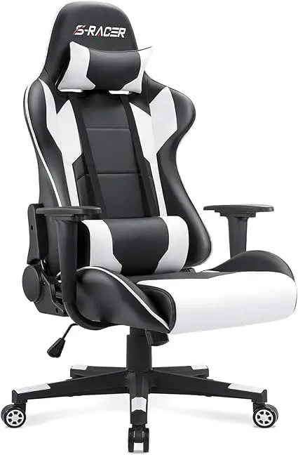 Gaming Chair, Office Chair High Back Computer Chair Leather Desk Chair Racing Executive Ergonomic Adjustable Swivel Task Chair