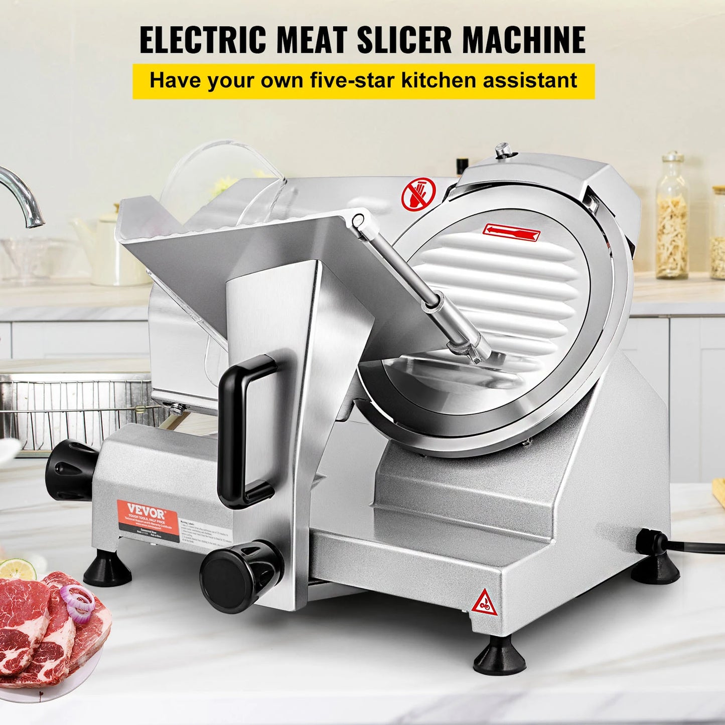 Meat Slicer 200W/240W/320W/340W Electric Deli Food Slicer Adjustable Thickness for Commercial Home Use Cut Meat Cheese