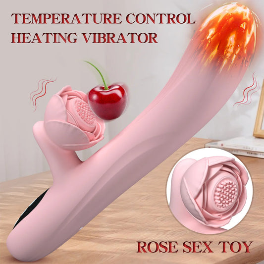 Heating Clitoral Massager, Vibrator Dildo G-Spot Stimulation, Thrust Telescopic Penis, Sexy toy, Vibration Mode Female Adult Toys 18+