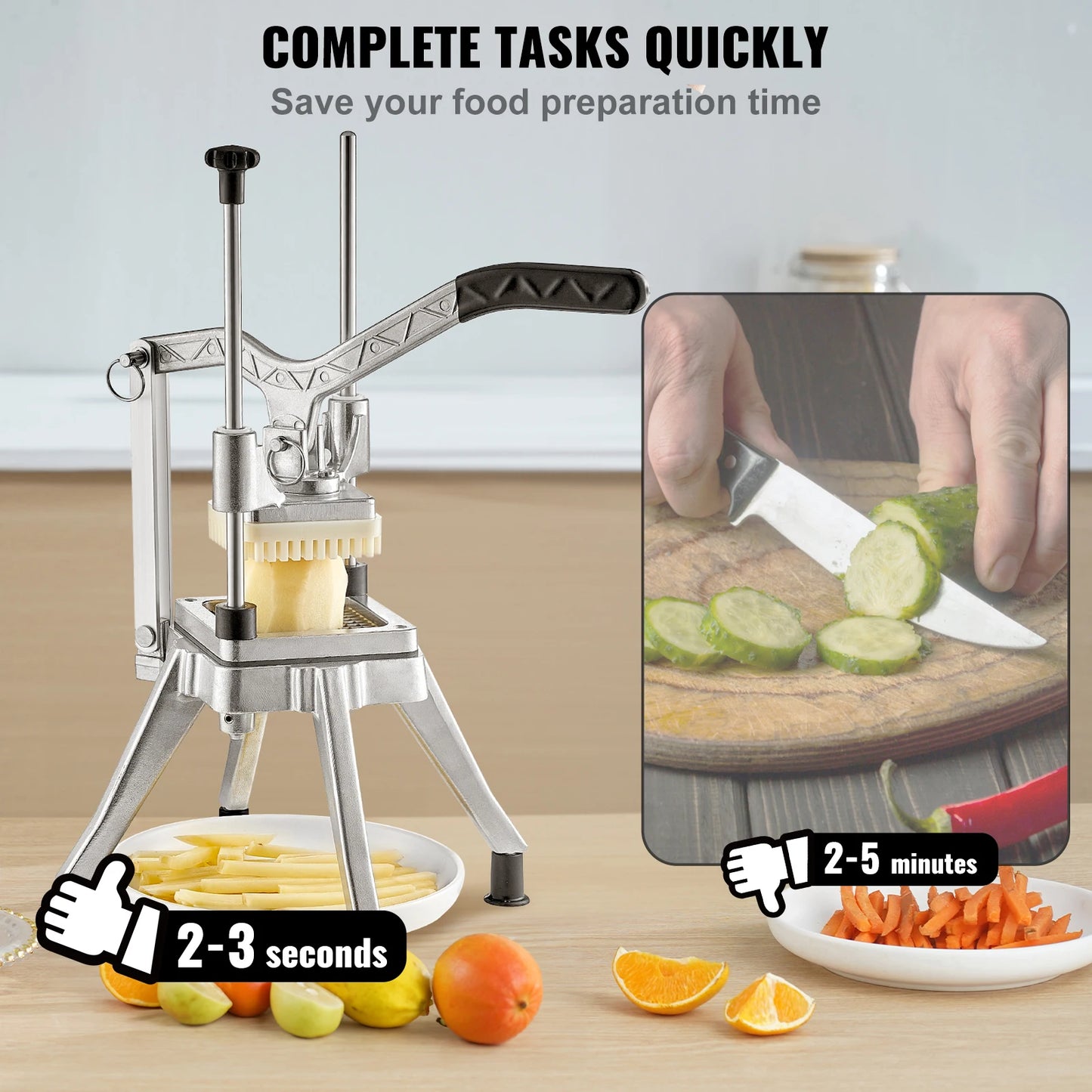 Commercial Vegetable Fruit Heavy Duty Professional Food Dicer, French Fry Cutter, Onion Slicer