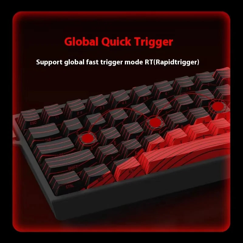 Magnetic Switch Keyboard Wired Gaming Keyboard Hot Swap Rapid Trigger Custom Keyboard PC Gamer Accessories