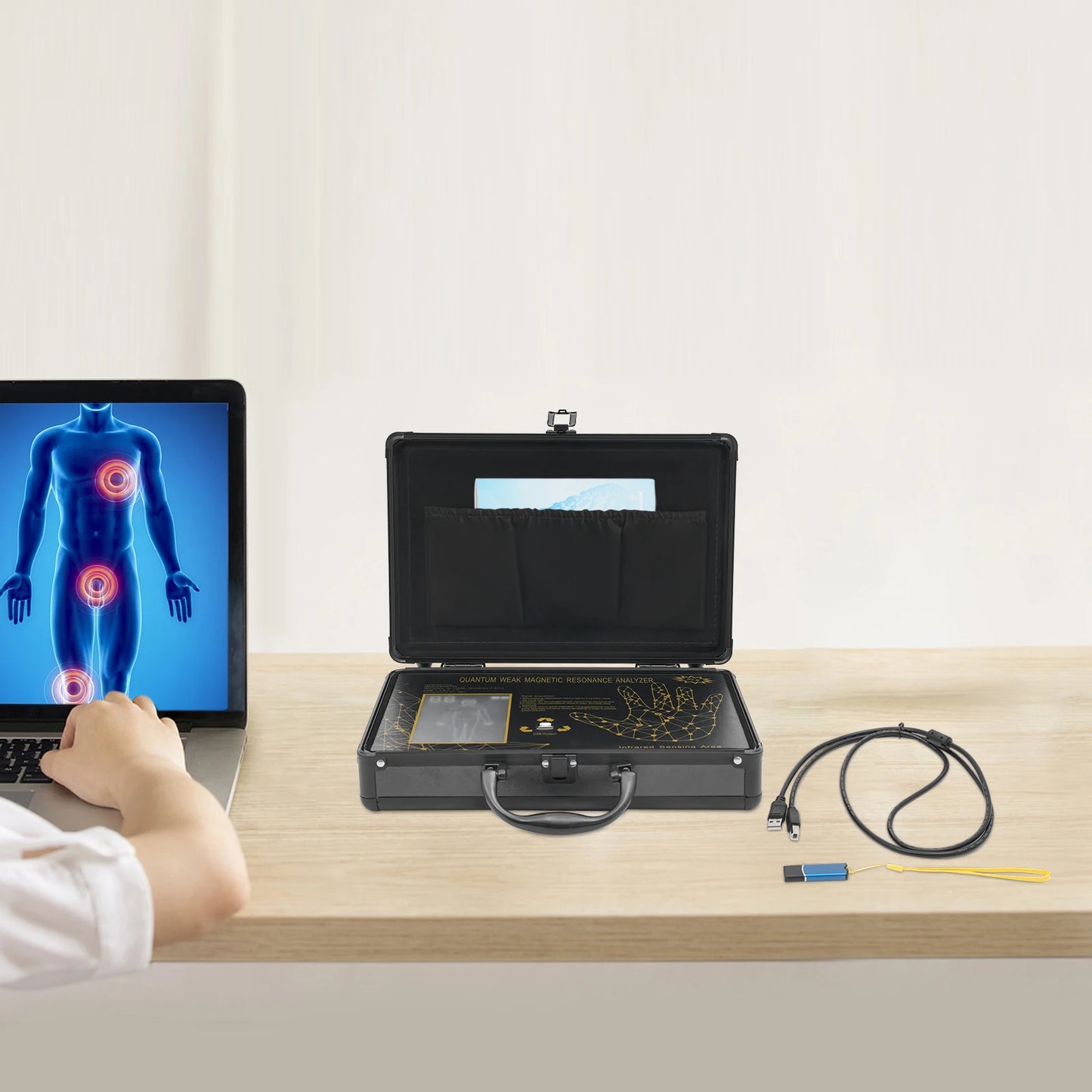 Quantum Analyzer Machine Magnetic Resonance Body Scanner Analyzer Health Detector Palm Touch Full Body Analysis Sub-Health Test