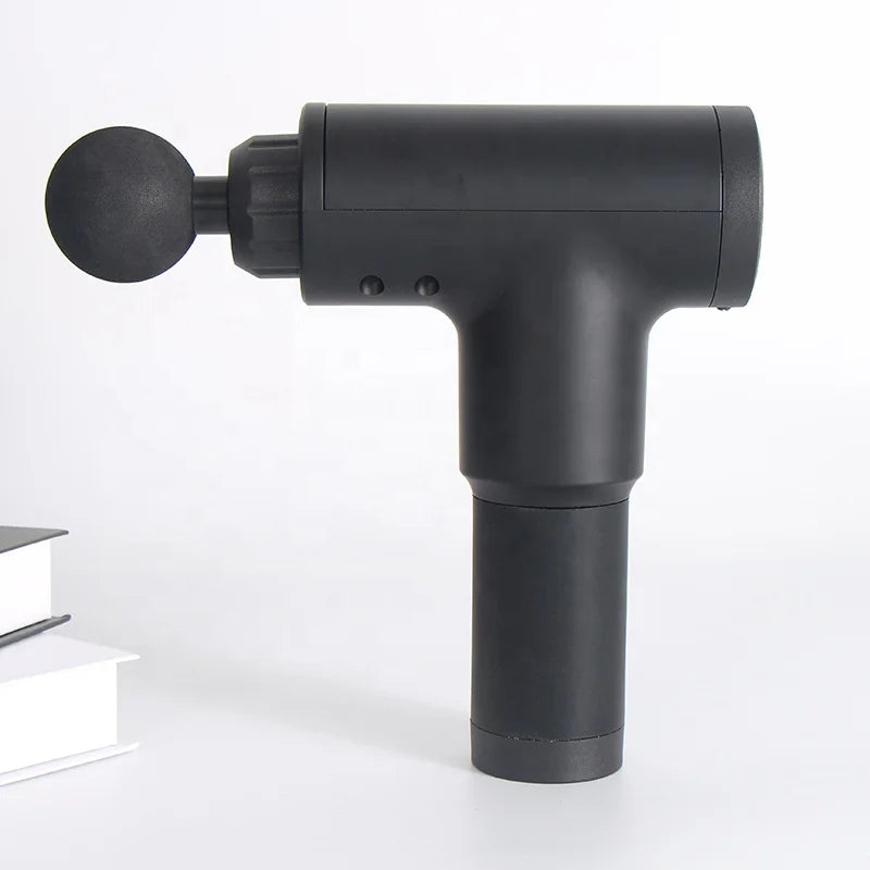 Electric Fascial Massage Gun, Muscle Massager For Pain 6 Adjustable Levels 4 Massage Heads, Neck And Back Massager